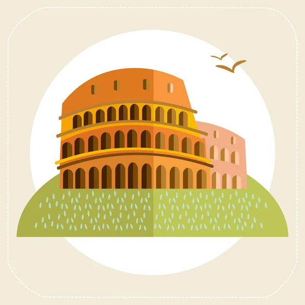 Icono del coliseo de Roma — Vector de stock