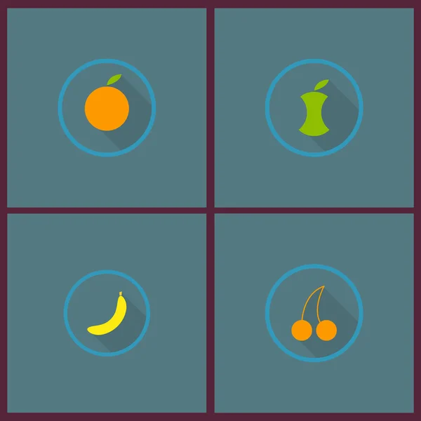 Vruchten pictogrammen — Stockvector