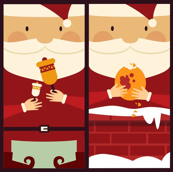 Santa Clauses rings the bell — Stock Vector