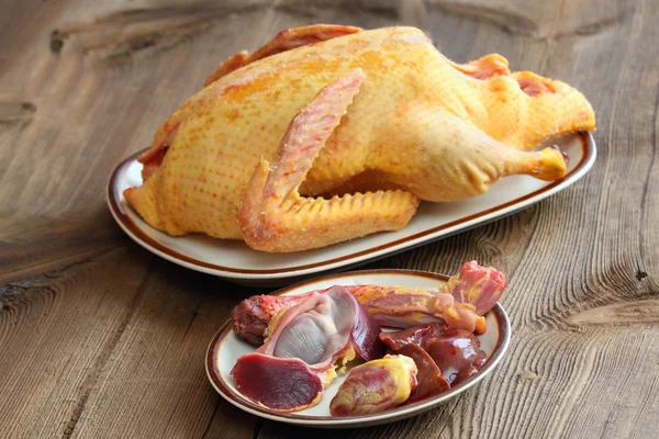 Ham ördek erkek sakatat ile