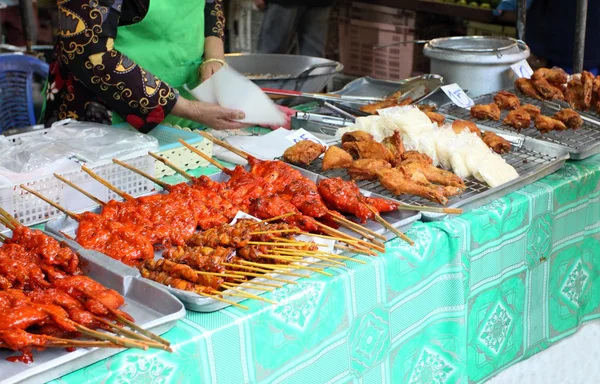 Thai meat at street market, Krabi — Stock Photo, Image
