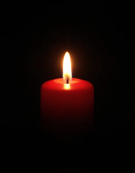 赤い蝋燭ライト — ストック写真