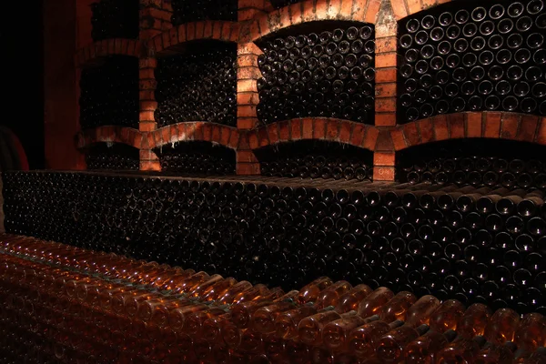 Vin-flaskor Stockbild