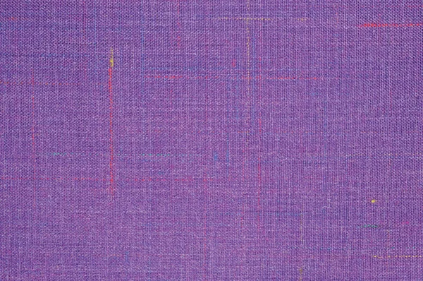 Violette Vintage-Tweed-Wolle Hintergrundstruktur Muster, große detaillierte horizontale strukturierte Makro-Nahaufnahme, lila, gelb, blau, rot, grüne Streifenmischung Detail, grobe Casual-Style Textil — Stockfoto