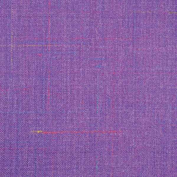 Violet Vintage Tweed ylle tyg bakgrundsmönster textur, stora detaljerade texturerat makro närbild, lila, gul, blå, röd, grön rand blandning detalj, grov Casual stil textil — Stockfoto