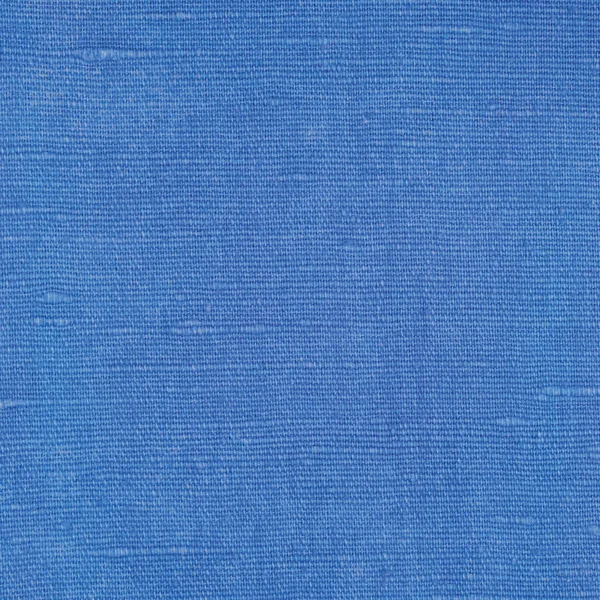 自然明亮蓝色亚麻纤维亚麻质地，质朴皱的复古详细宏特写，纹理面料麻布帆布模式，粗糙的背景副本空间 — 图库照片