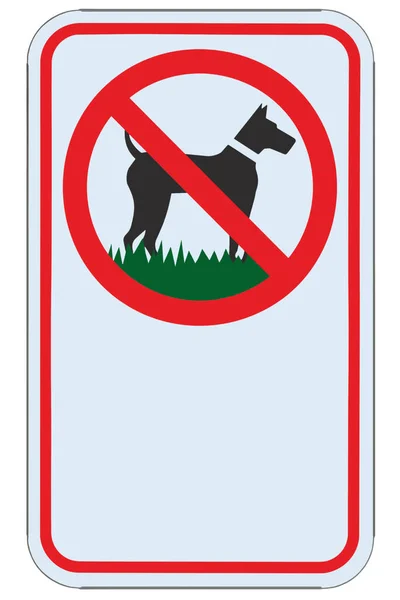 Dogs Allowed Warning Sign Blank Empty Copy Space Isolated Large — Stock Photo, Image