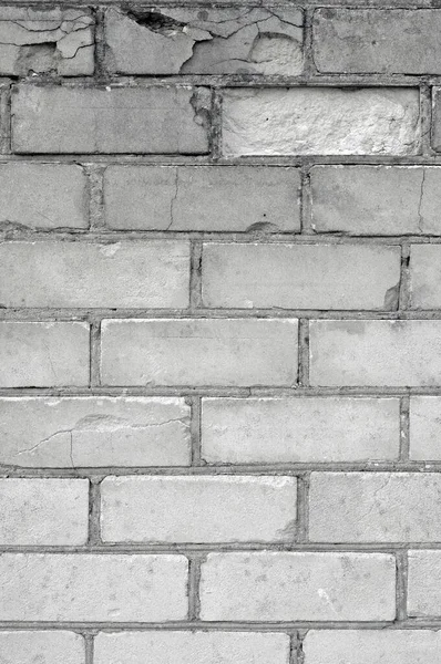 White Light Grey Old Aged Weathered Fine Brick Wall Texture — Stock Photo, Image