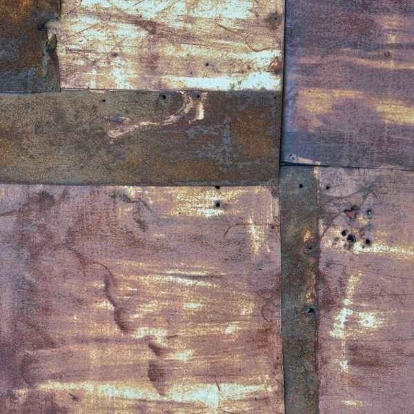 Starý Ošlehaný Rezavý Zrezivělý Plášť Železné Plechy Textura Vzor Více — Stock fotografie