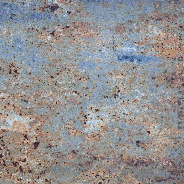 Old Light Blue Painted Grey Rusty Rustic Rust Iron Metal — Stock Photo, Image