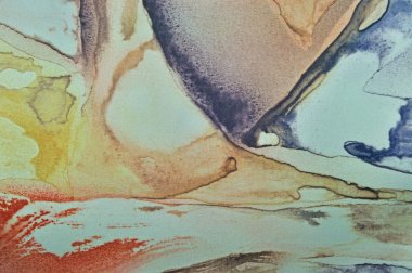 soyut suluboya boya ipek kumaş dokulu tuval arka plan makro closeup, boyalı, turkuaz, mavi, bej, yeşil, pembe, kırmızı, mor, mor, sarı, kahverengi vintage model baskılı