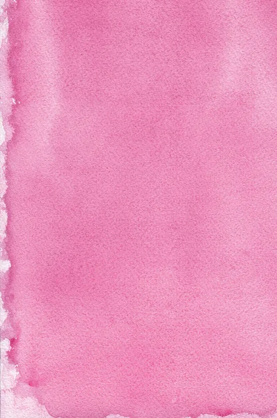 Pink natural handmade aquarelle painting texture pattern, vertical textured watercolor paper macro closeup copy space background, large detailed sheet — Stock Photo, Image