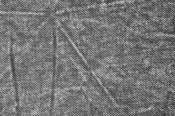 Φυσικό μαύρο λινό βαμβάκι τζιν υφή Denim, μεγάλο λεπτομερή μακροεντολή closeup φοριέται μοτίβο αντίγραφο χώρου, γκρι, λευκό — Φωτογραφία Αρχείου