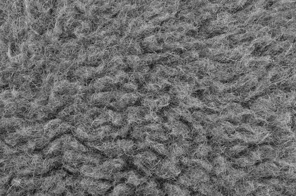 Primeros planos crudos de la macro de la lana de oveja de Merino, fondo espacioso detallado de la copia del patrón texturizado gris grande, tiro gris horizontal del estudio de la textura —  Fotos de Stock