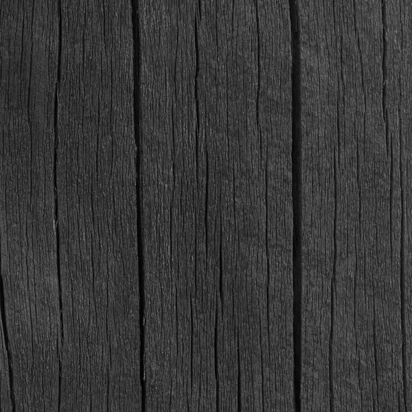 Wooden Plank Board Black Wood Tar Paint Texture Detail, Large Old Aged Dark Detailed Cracked Timber Rustic Macro Closeup Pattern, Blank Empty Vertical Rough Textured Copy Space Grunge Weathered Vintage Woodwork Painted Background — Stock Photo, Image