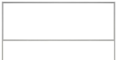 Beyaz metal reklam işaret kurulu Pano tabela, izole boş boş yol kenarındaki reklam tabela dikdörtgen kopya alanı, büyük dikdörtgen yatay gri metalik reklam afiş plaka, gri tabelasını kutup yazı arka plan