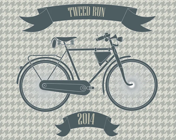 Ilustración vectorial de bicicleta vintage — Vector de stock