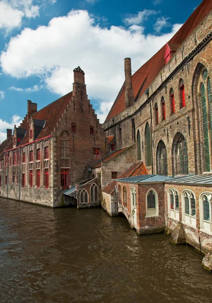 Casas agradáveis na cidade velha de Ghent — Fotografia de Stock