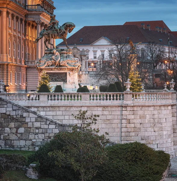 Palacio Real Buda Budapest Navidad — Foto de Stock