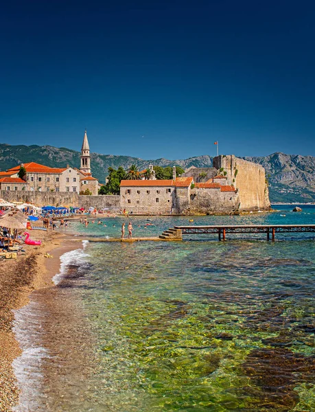 Budva Montenegro Agosto 2019 Vista Del Casco Antiguo Budva Montenegro — Foto de Stock