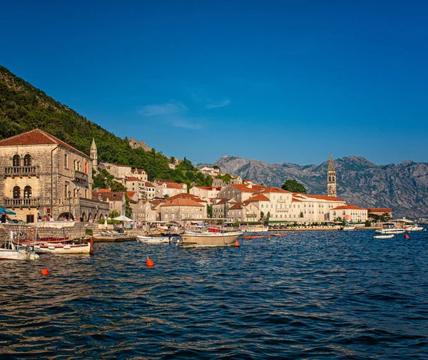 Perast Monenegro 2019年8月7日 モンテネグロの旧市街の景色 — ストック写真