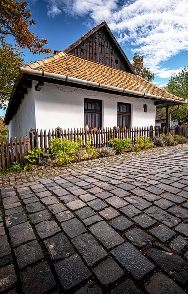 Hollk Maďarsko Října 2020 Tradiční Kamenné Domy Starém Městě Hollk — Stock fotografie
