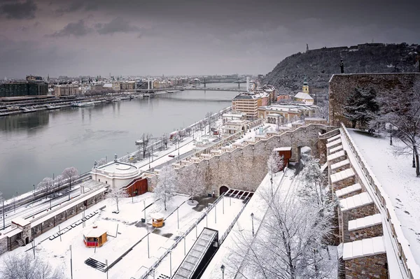 View Budapest Buda Castle Winter — Stock Photo, Image