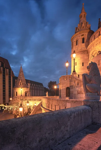 Budapest Ungarn Januar 2021 Blick Auf Die Fischerbastei Winter Mit — Stockfoto