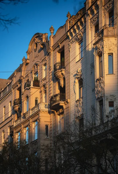 Nice Fachada Centro Budapeste Hungria — Fotografia de Stock