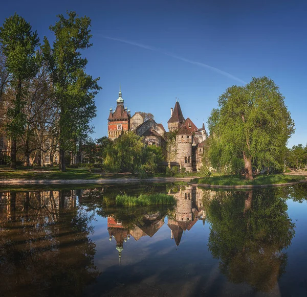 Άποψη Για Κάστρο Vajdahunyad Στο City Park Της Ουγγρικής Πρωτεύουσας — Φωτογραφία Αρχείου