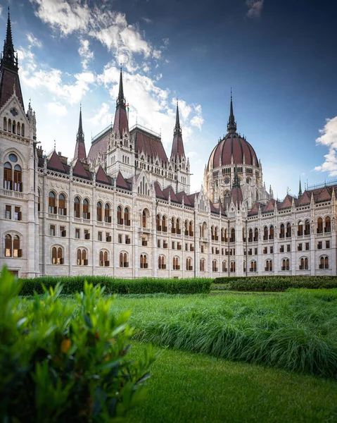 Exterior Famoso Parlamento Húngaro Budapeste — Fotografia de Stock