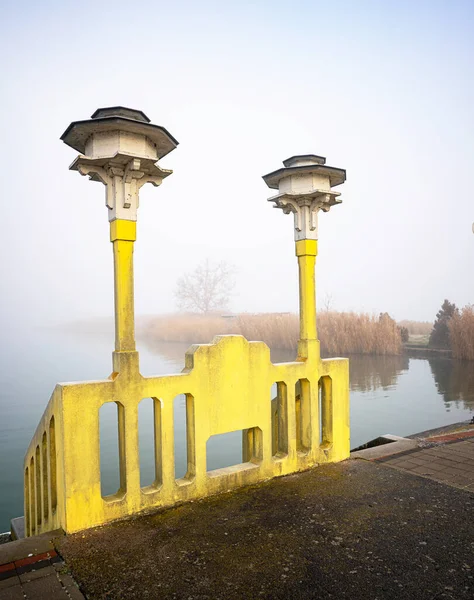 Puente Piedra Lago Balaton — Foto de Stock