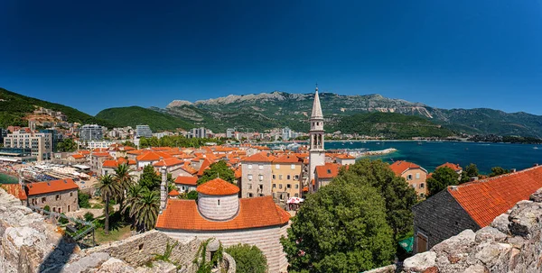 Budva Montenegro Augus2018 2019 Panoramic View Old Town Budva Montenegro — 스톡 사진