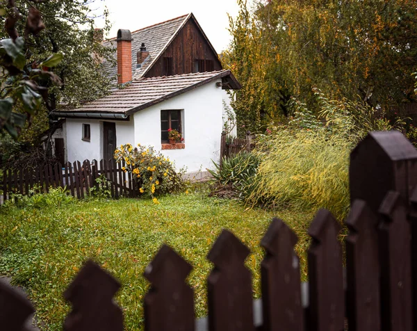 Hollk Węgry Października 2020 Tradycyjne Kamienne Domy Starym Mieście Hollk — Zdjęcie stockowe