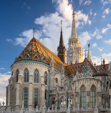 Budapeşte, Macaristan 'daki Buda Kalesindeki Matthias Kilisesi