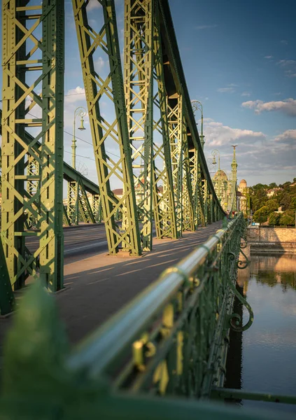 Iconic Bridge Budapest Liberty Bridge — стокове фото