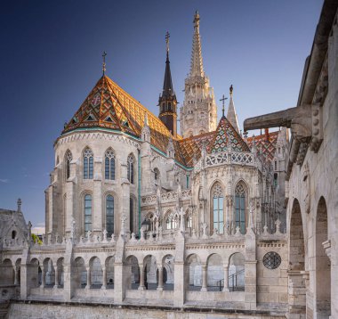 Budapeşte, Macaristan 'daki Buda Kalesindeki Matthias Kilisesi