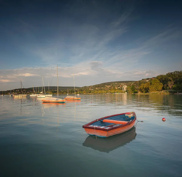 Plachetnice Přístavu Jezera Balaton Maďarsko Létě — Stock fotografie