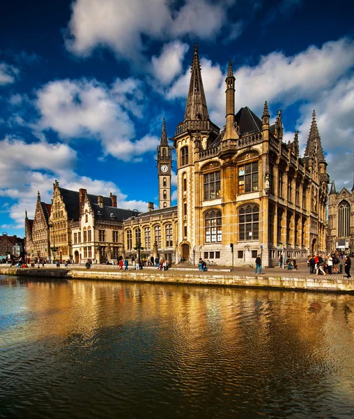 Huizen in de stad van Gent, België — Stockfoto