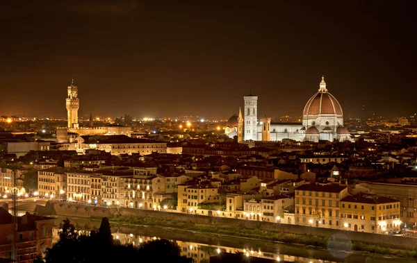 Nocny widok na Florencja — Zdjęcie stockowe