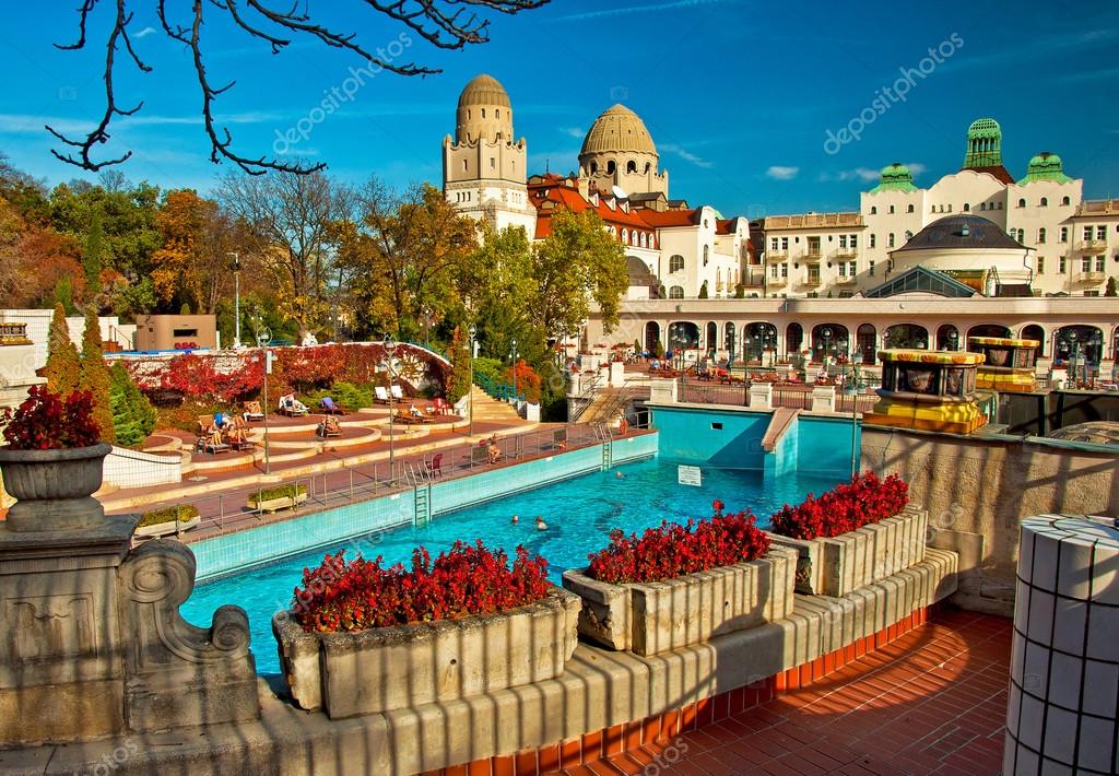 Gellert thermal baths in Budapest. Stock Editorial Photo © Botond