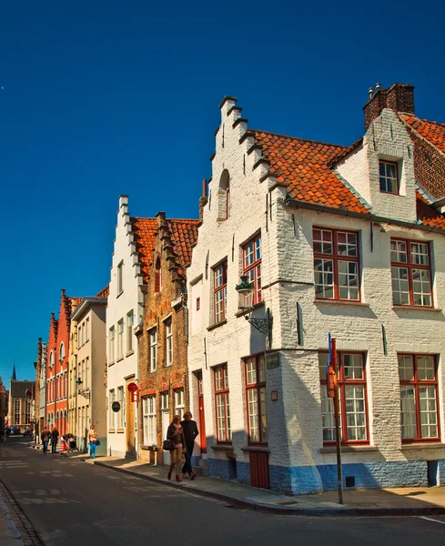 Casas no centro de Brugge — Fotografia de Stock