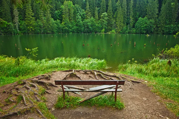 Červené jezero v Transylvánii — Stock fotografie