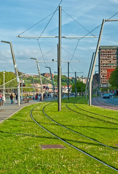 Carril de tranvía — Foto de Stock