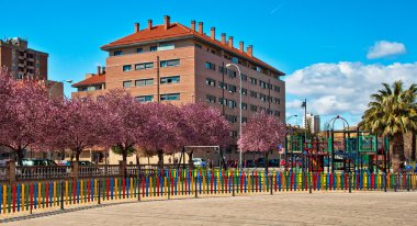 Ağaçları ile güzel park