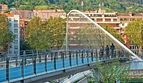 Zubizuri Bridge in Bilbao, Spain — Stock Photo, Image