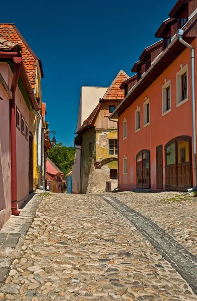 Családi házak, a régi város Sighioara — Stock Fotó