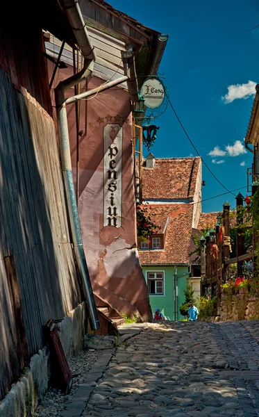 Houses in old town of Sighioara — Stock Photo, Image