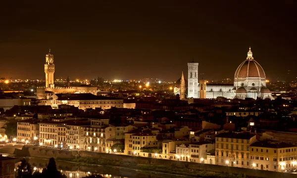 Noční pohled na Florencii — Stock fotografie