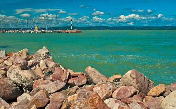 Порт Балатонфолдвар (Угорщина). — стокове фото